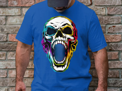 Neon Scream - Punk Horror Skull Tee