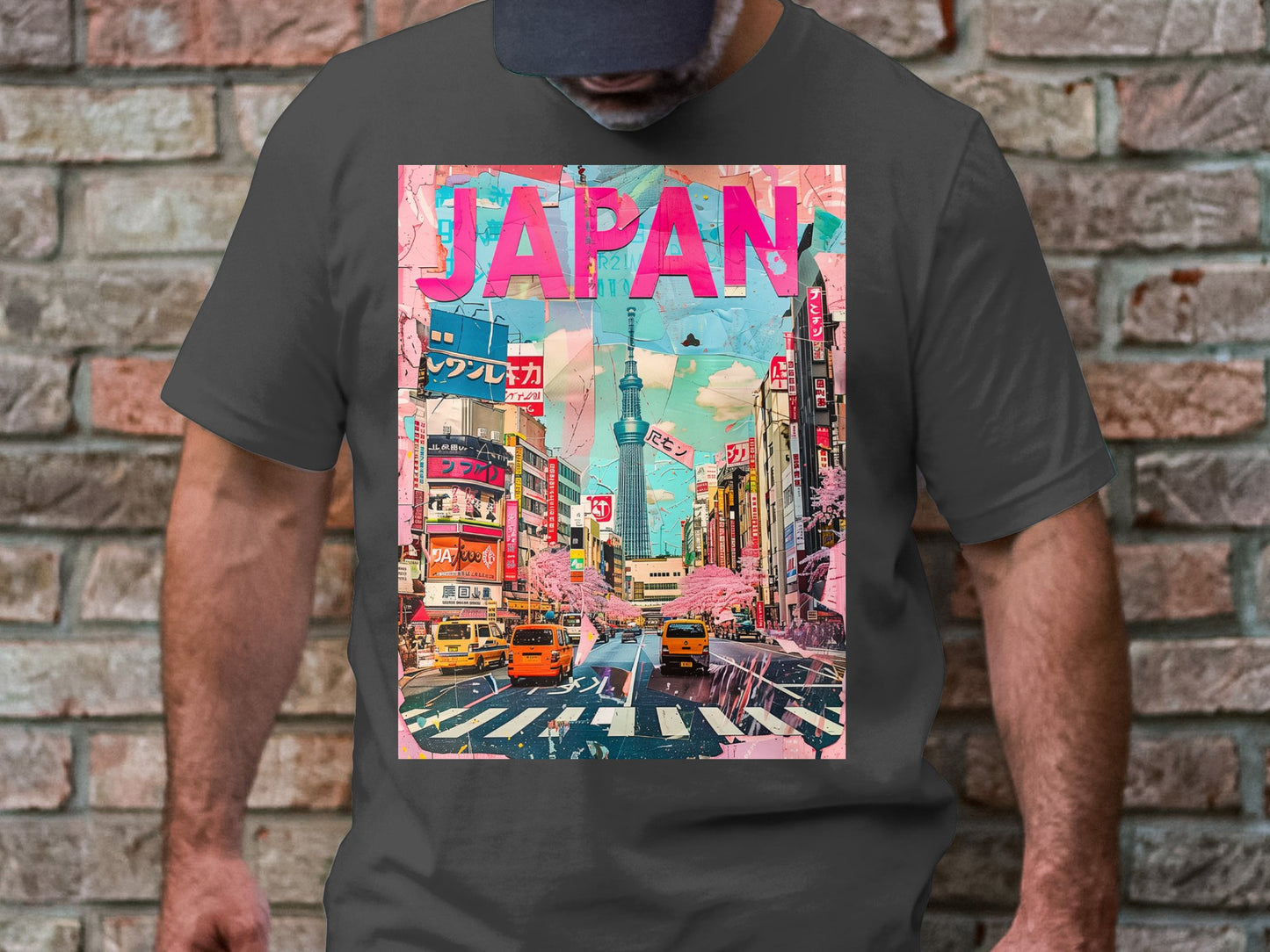 Tokyo Streetscape - Vibrant Japan Collage Tee