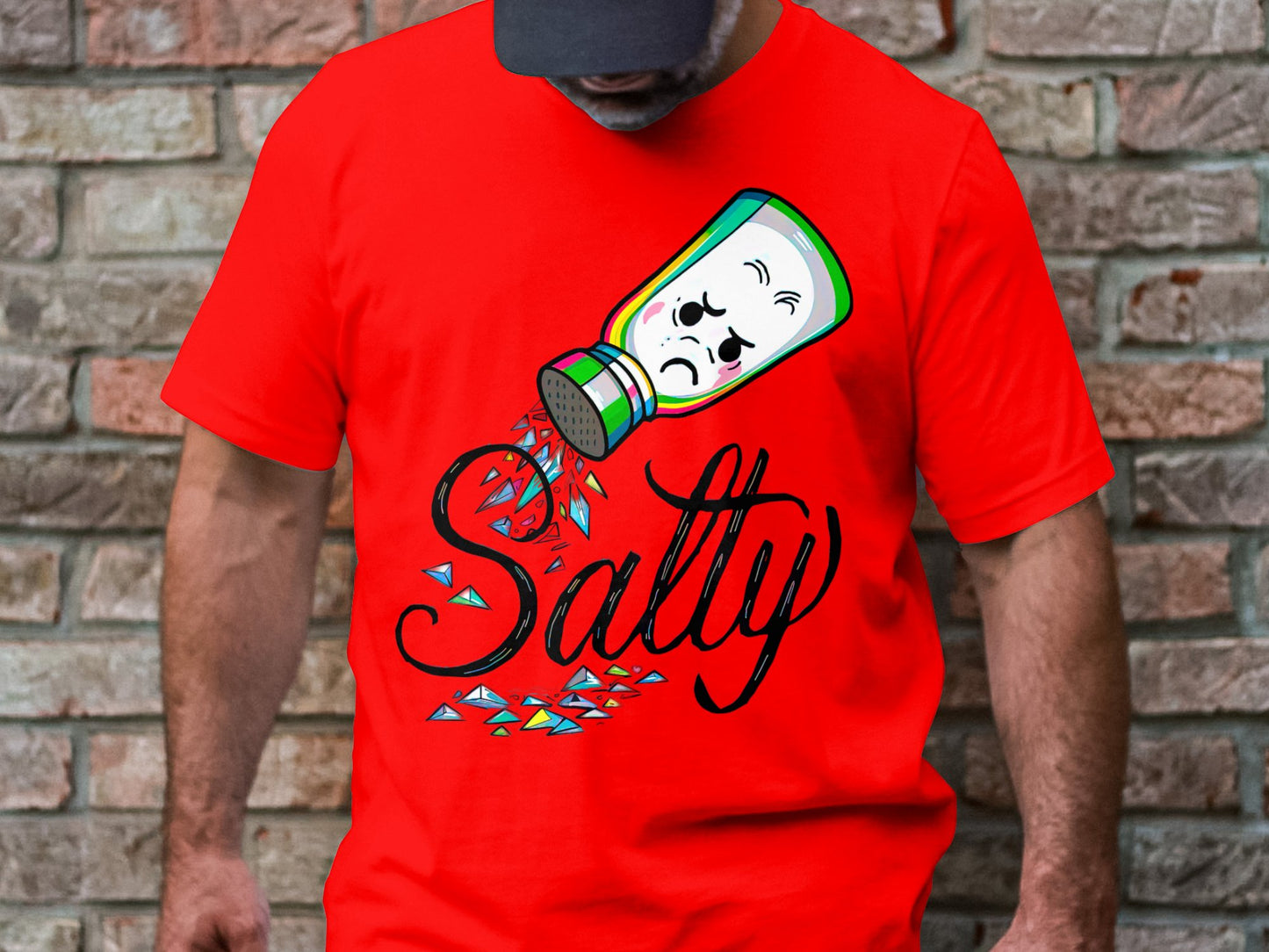 Feeling Salty - Cartoon Salt Shaker Emotion Tee