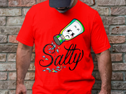 Feeling Salty - Cartoon Salt Shaker Emotion Tee