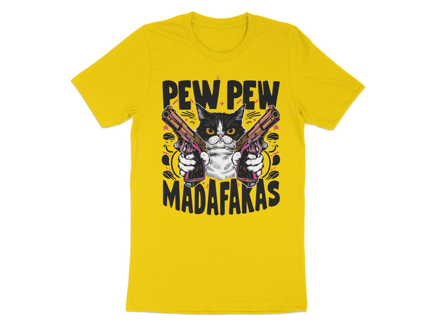 Pew Pew Madafakas - Fierce Feline Tee with Attitude