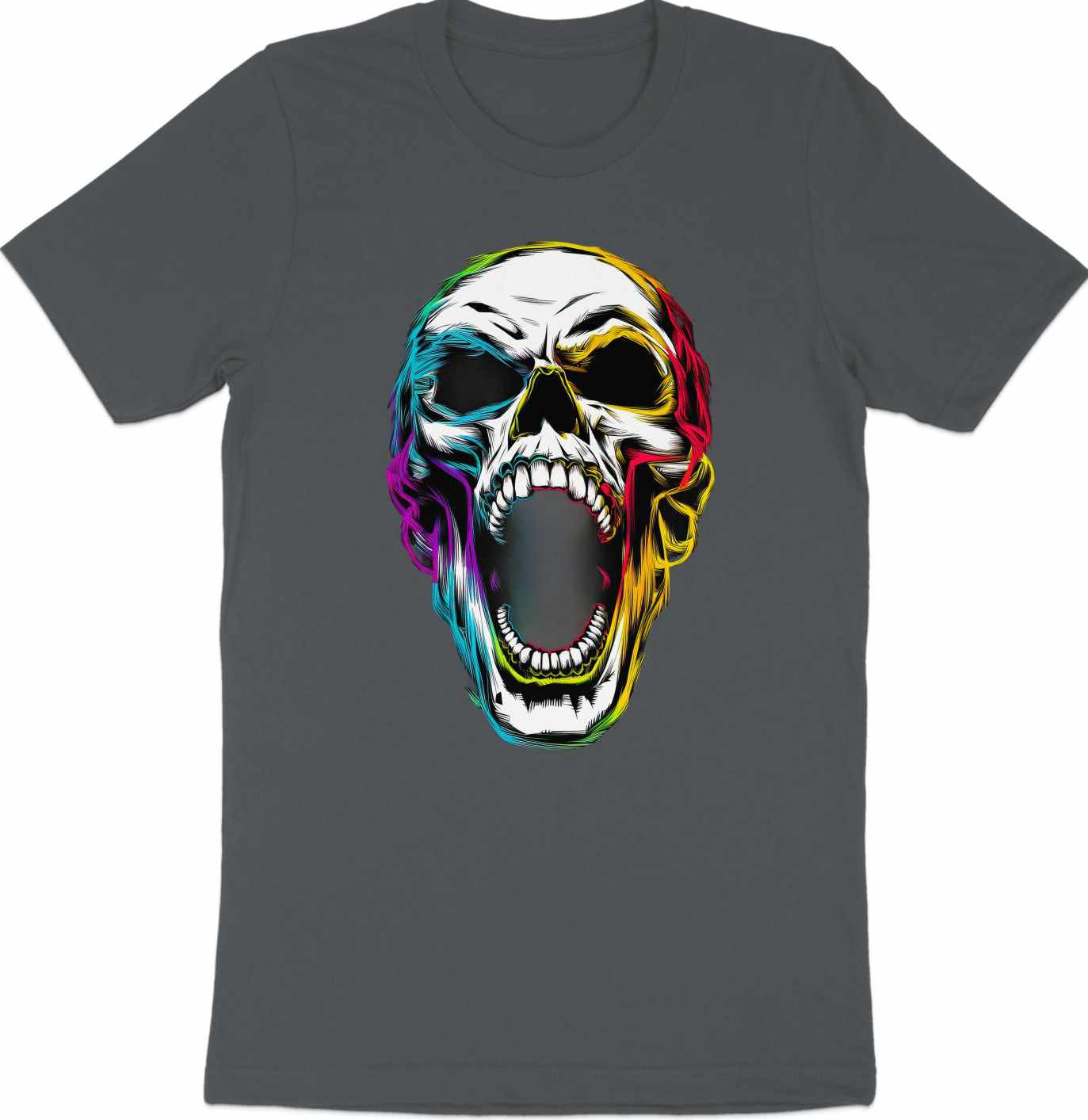 Neon Scream - Punk Horror Skull Tee