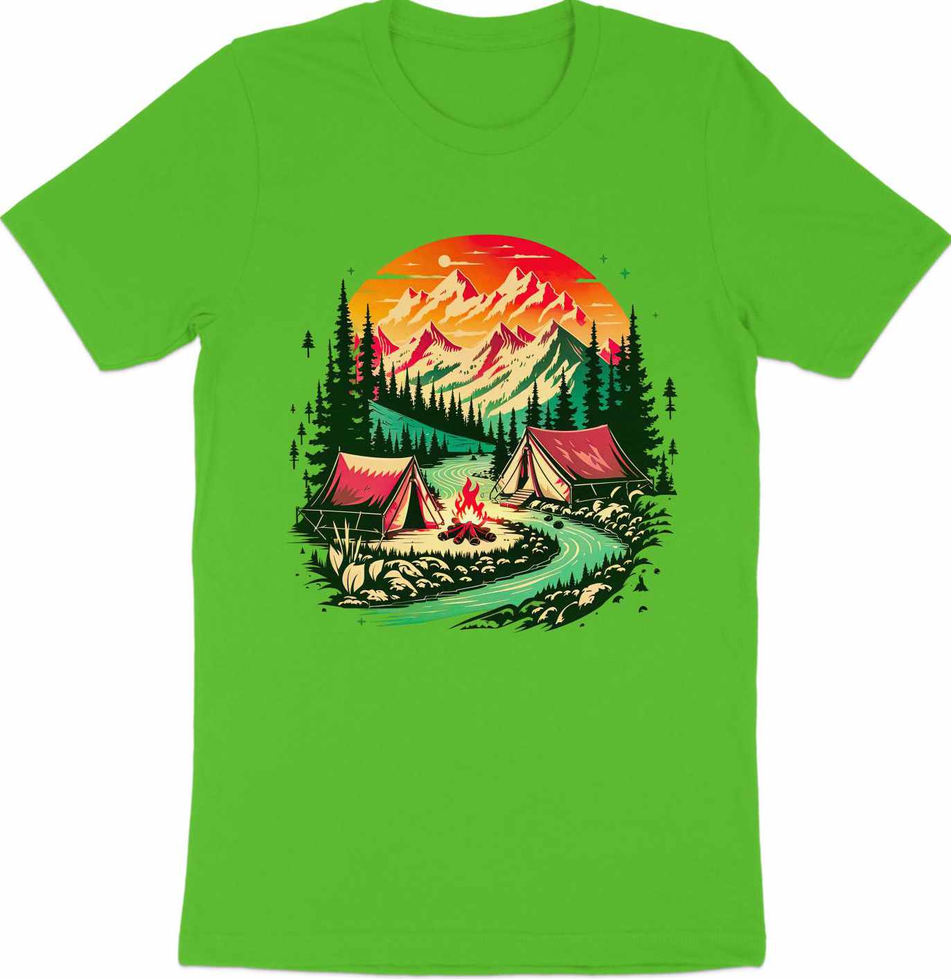 Bonfire Bliss by the River Tee – Embrace the Wilderness