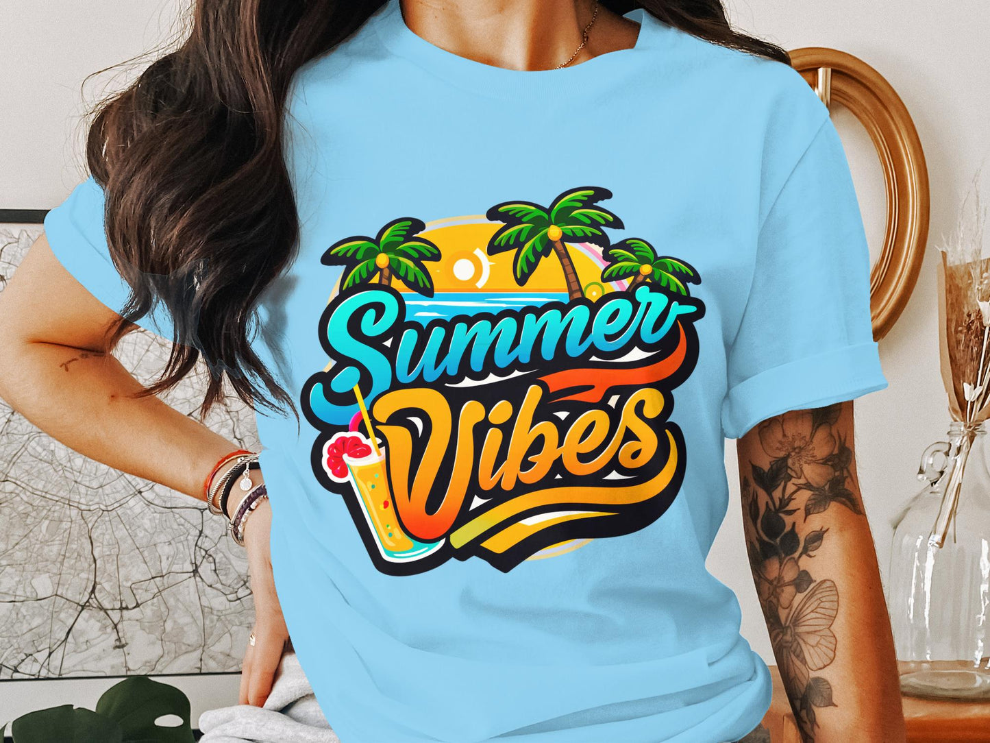 Palm Trees and Cocktail Tees - Summer Vibes