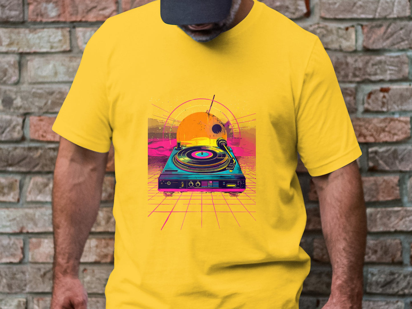 Vintage DJ Turntable Tee - Classic Technics 1200 Style