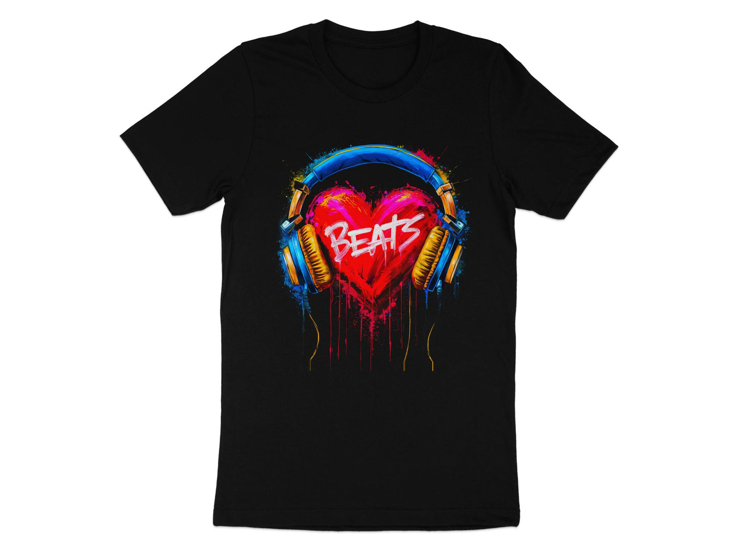 Heart Beats - Vibrant Music Graphic Tee