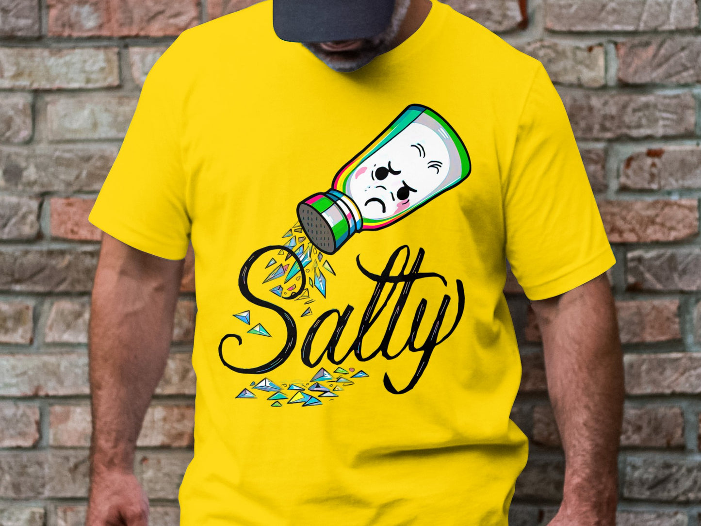 Feeling Salty - Cartoon Salt Shaker Emotion Tee