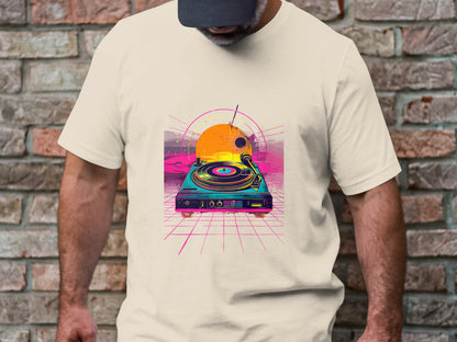 Vintage DJ Turntable Tee - Classic Technics 1200 Style