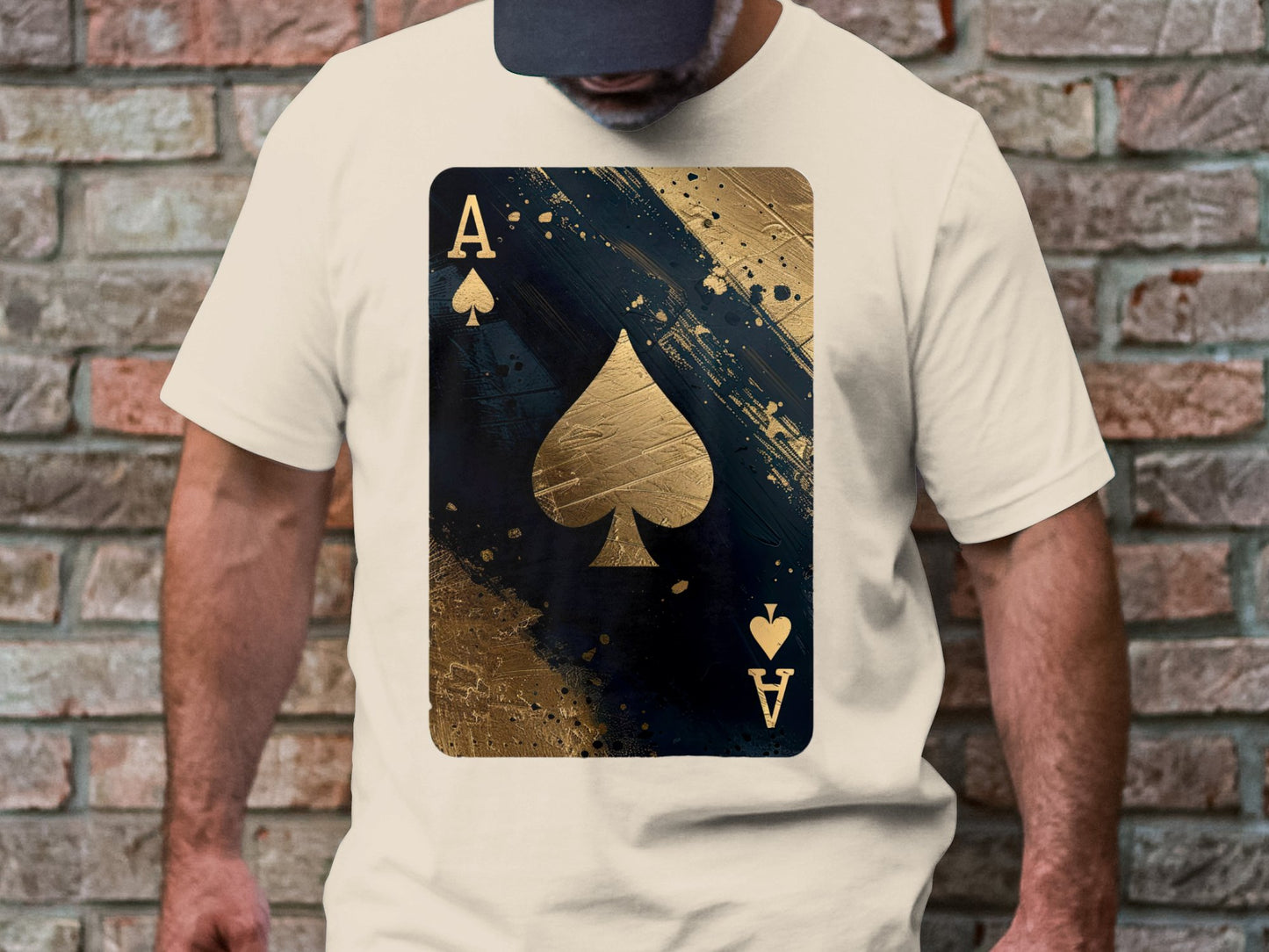 Black Gold Splashed Ace T-Shirt – Play Your Fashion Ace