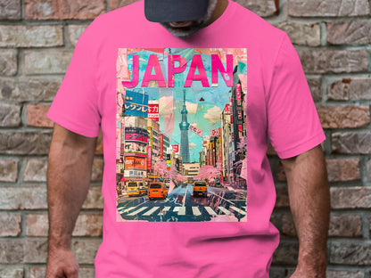 Tokyo Streetscape - Vibrant Japan Collage Tee