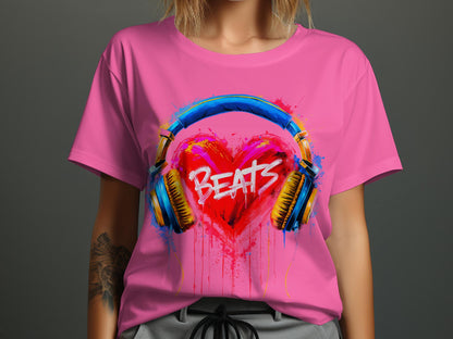 Heart Beats - Vibrant Music Graphic Tee