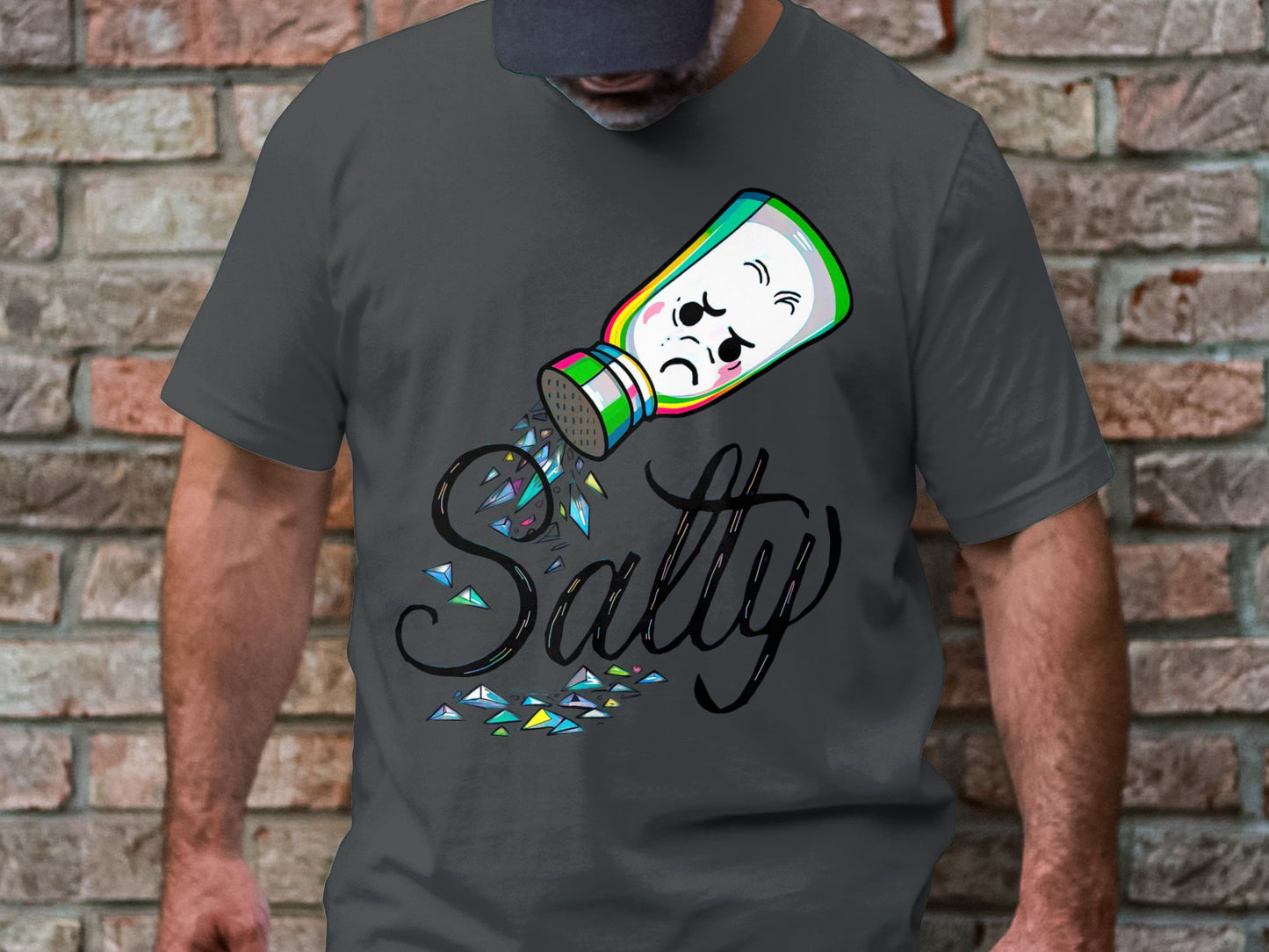 Feeling Salty - Cartoon Salt Shaker Emotion Tee