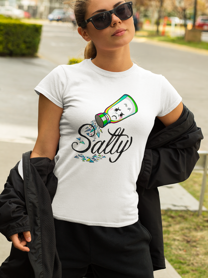 Feeling Salty - Cartoon Salt Shaker Emotion Tee