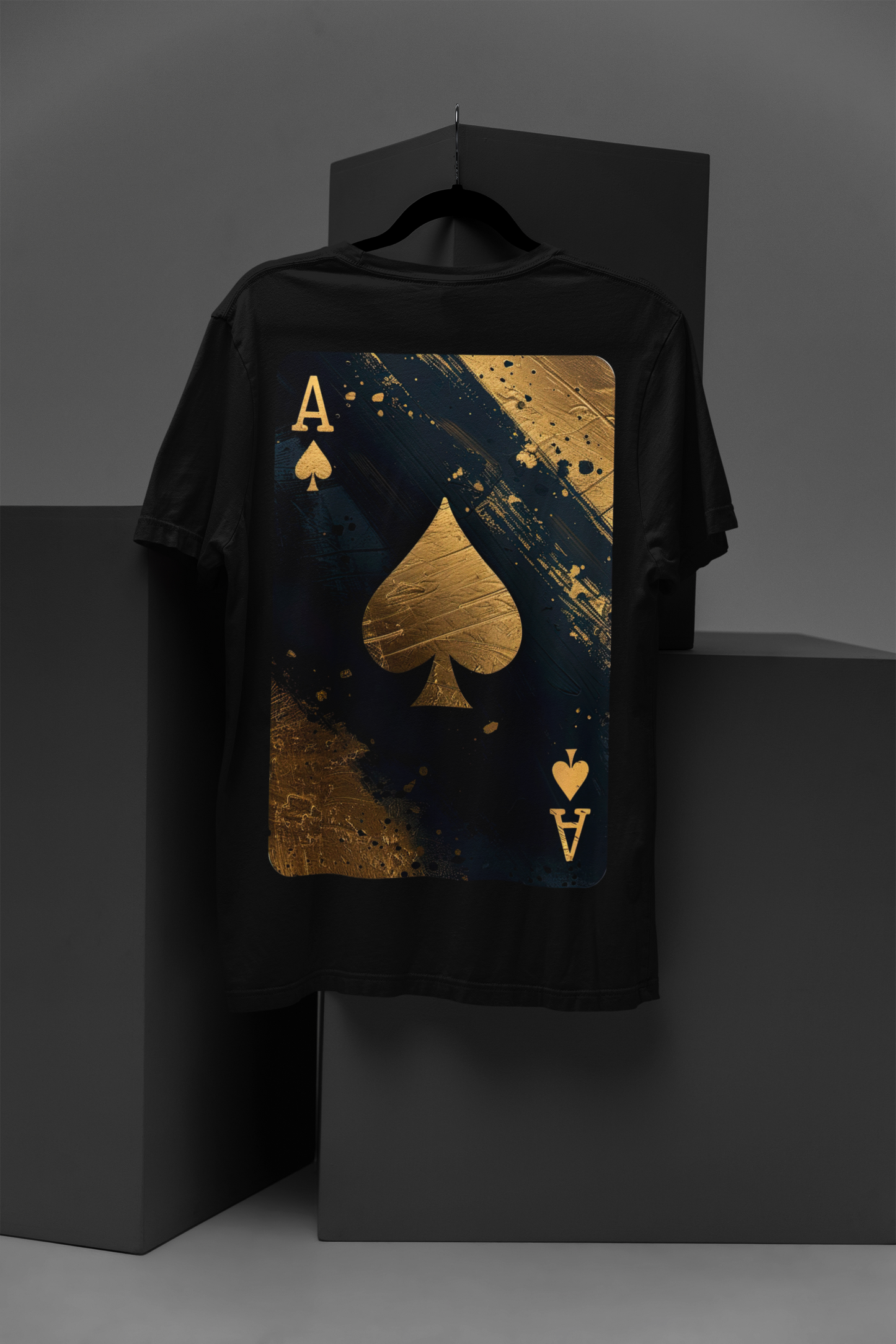 Black Gold Splashed Ace T-Shirt – Play Your Fashion Ace