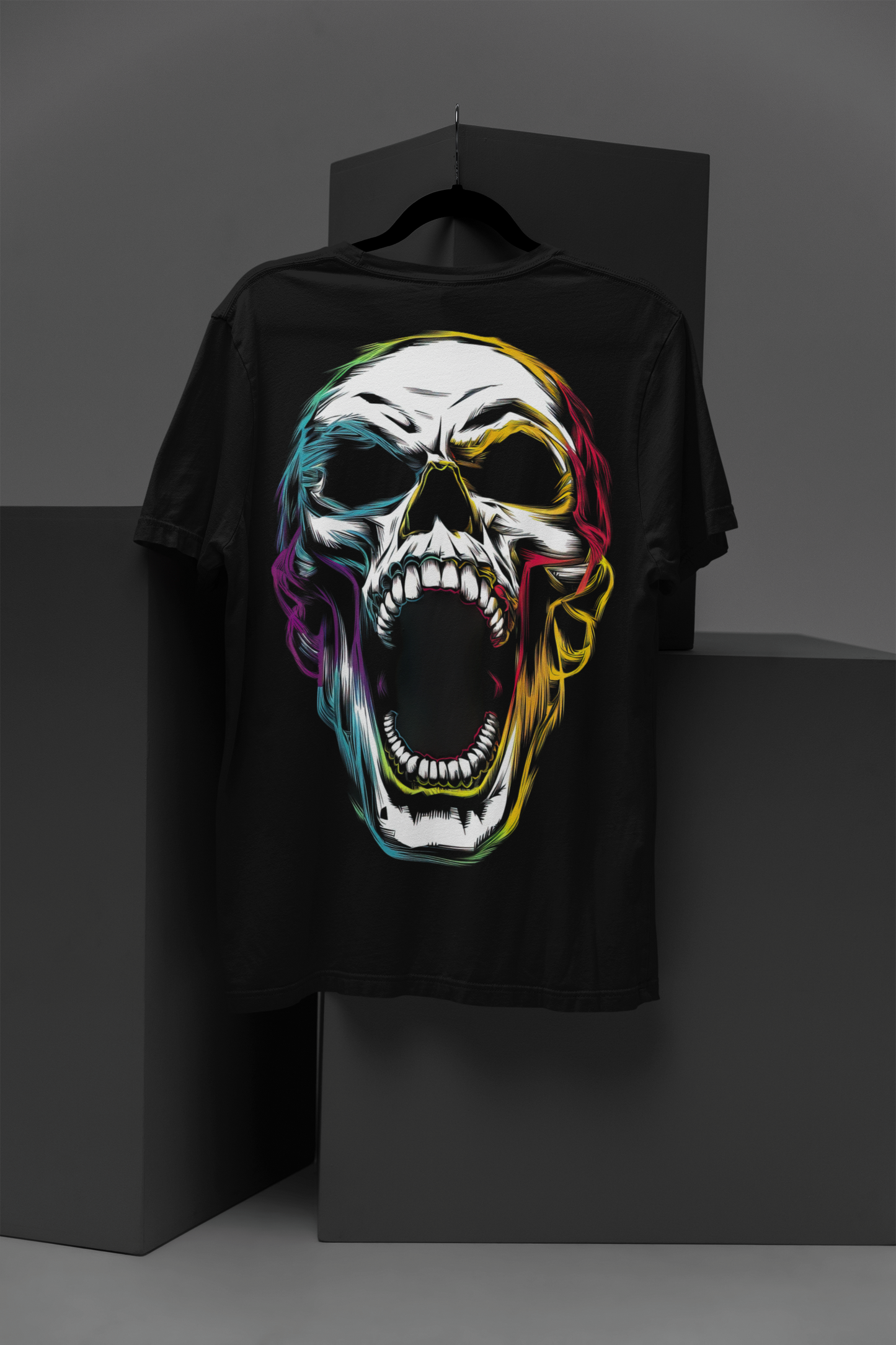 Neon Scream - Punk Horror Skull Tee