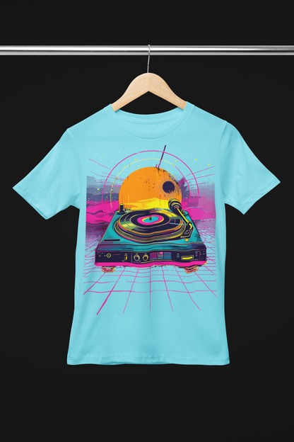 Vintage DJ Turntable Tee - Classic Technics 1200 Style