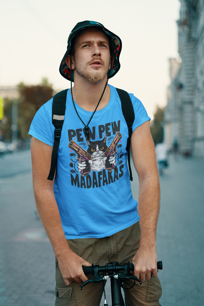 Pew Pew Madafakas - Fierce Feline Tee with Attitude