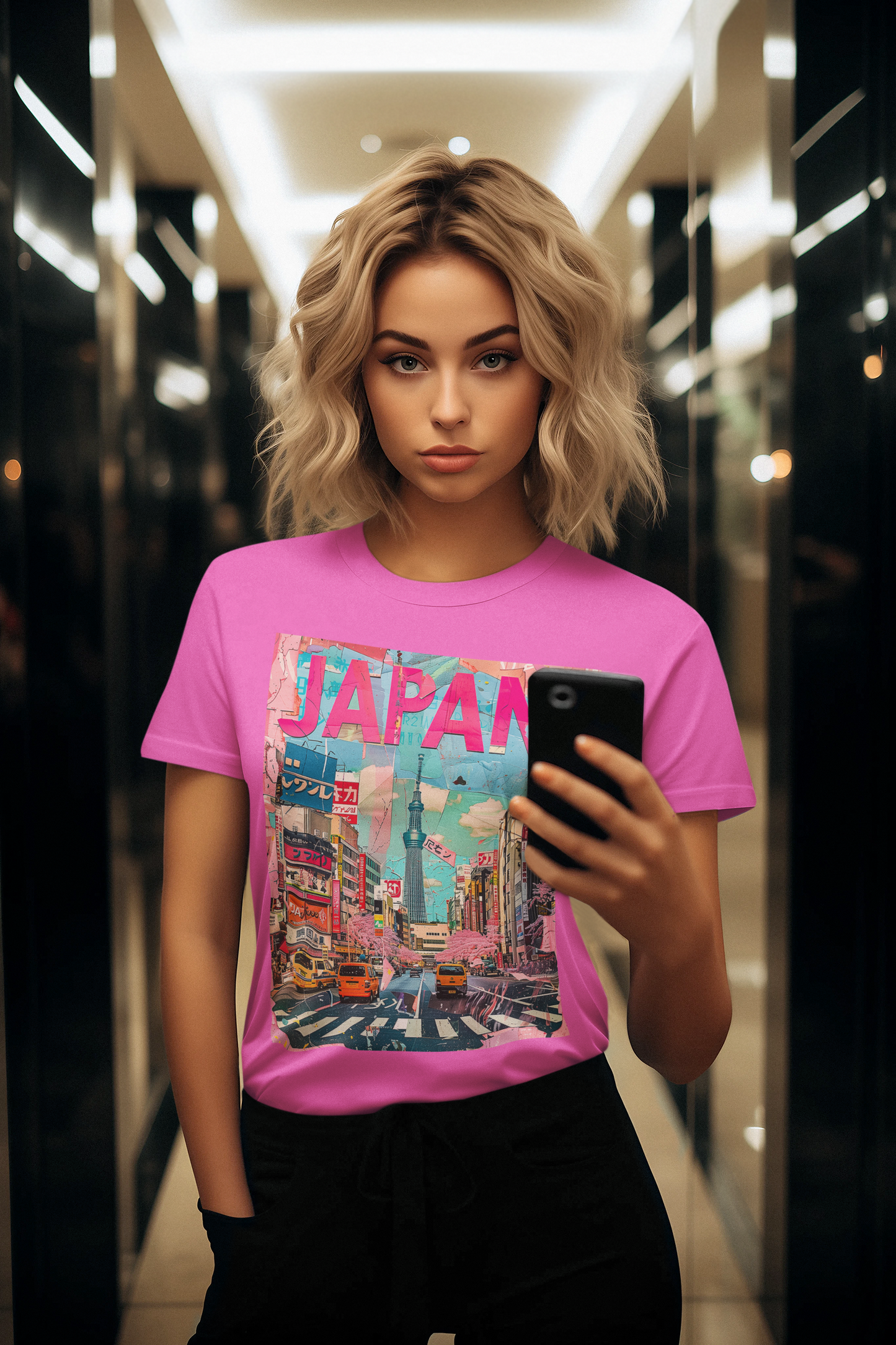 Tokyo Streetscape - Vibrant Japan Collage Tee